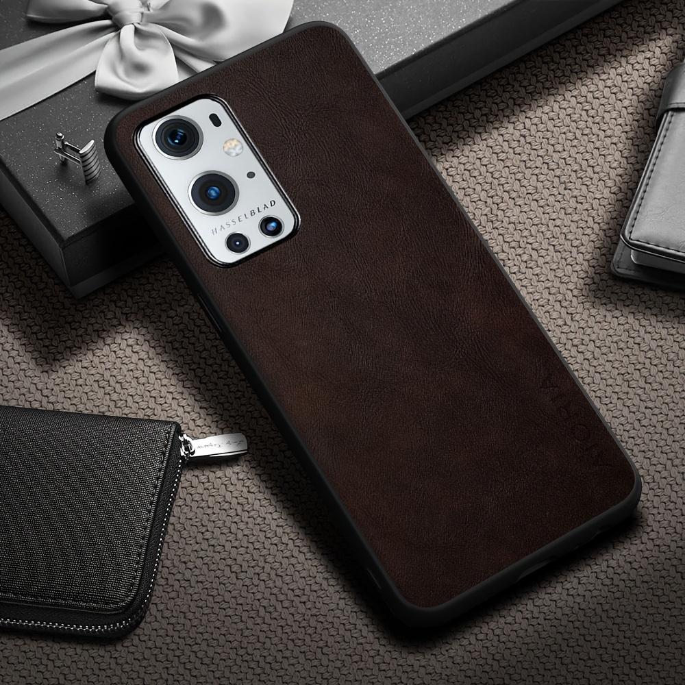 Phone Case - Luxury Retro Faux Leather Phone Case for Oneplus 9 8 7 6 Pro 9R 9RT 9 US 6T 8T 7T Pro Matte Soft Bumper Hard Back Cover Fashion Case