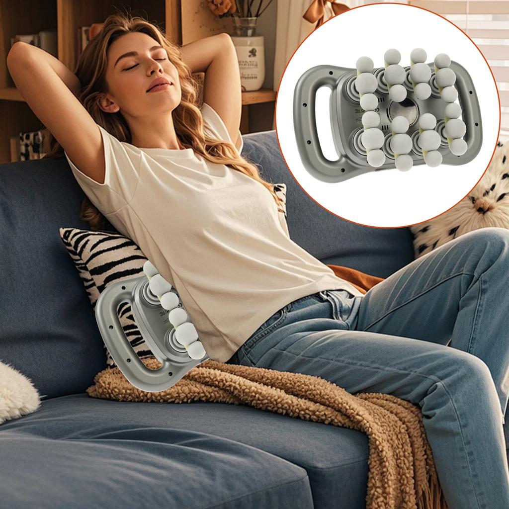 Fascia Gun Muscle Massager High-Frequency Vibration 24 Heads Electric Back Waist Massage Machine Neck Shoulder Body Massager