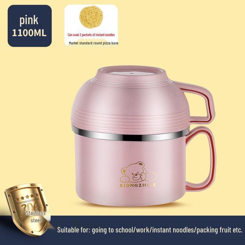 Large Capacity Food Grade Stainless Steel Lunch Box with Insulated Soup Bowl Lid, Easy to Clean - Ideal for Dorms and Adults