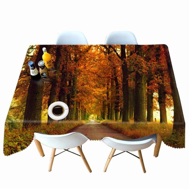 Mangrove Forest Tree Landscape Pattern Tablecloth Thicken Cotton Rectangular Round Table Cloth For Wedding Picnic Party