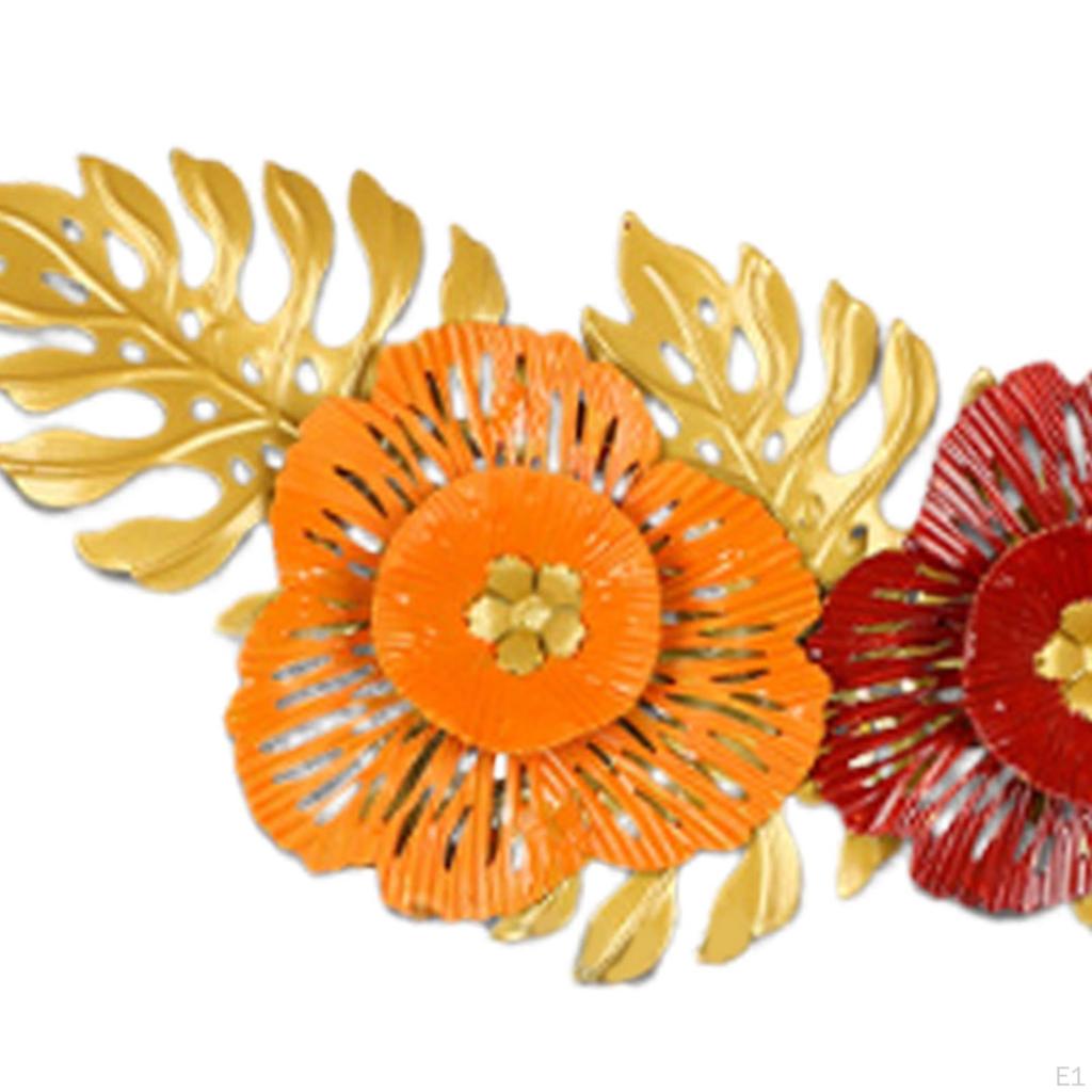 Flower Metal Wall Art Decor Iron Creative Modern Ornament Decoration for Home Cafe