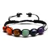 Spiritual Natural Mineral Beads Reiki Healing Crystals Braided Bracelet 7 Chakra Bracelets