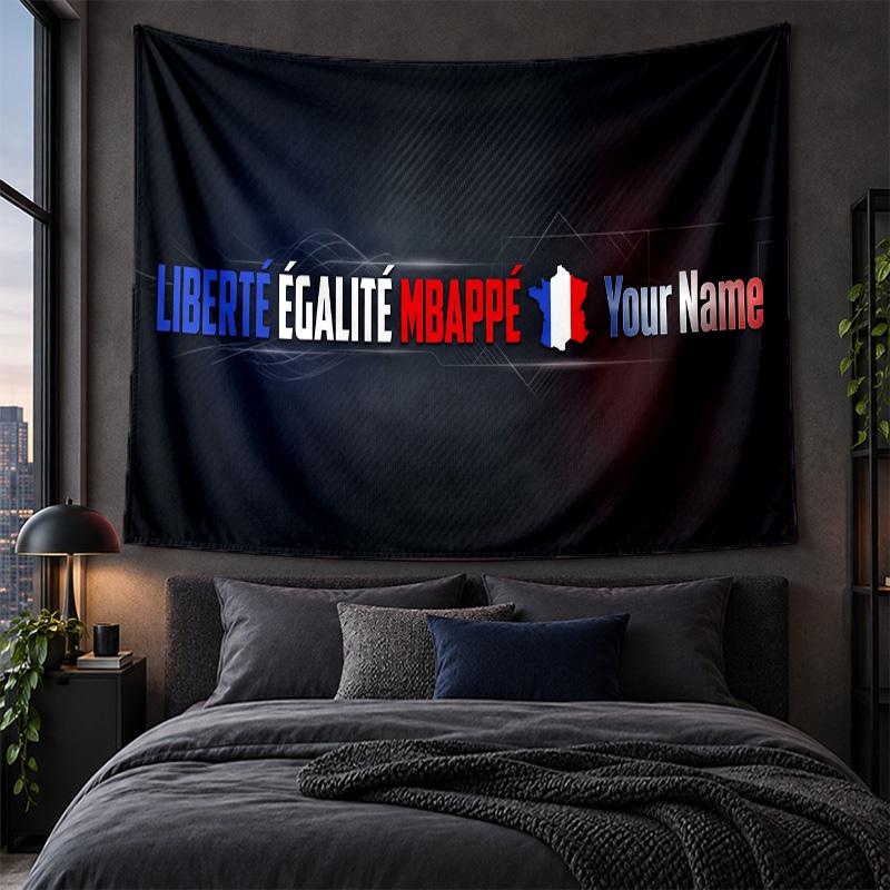 Personalized Tapestry Wall Hanging France National Football Team Pattern Art Background Cloth