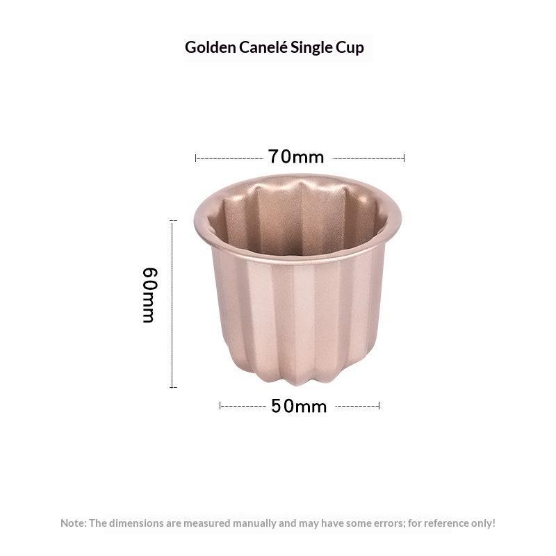 Stampi per Canelé in Acciaio al Carbonio per Uso Domestico Antiaderenti Monoporzione Stampo per Muffin Stampini per Cupcake Resistenti al Calore Dolci Francesi