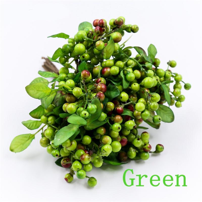 6 шт. Мини-поддельные ягоды, искусственный гранат, вишня, букет, свадебный декор для вечеринки 6pcs