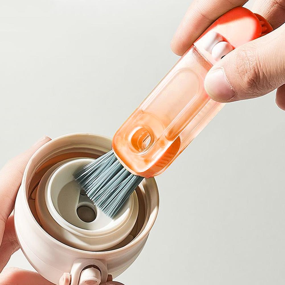 3 In 1 Multifunctional Cleaning Brush Tiny Bottle Cup Lid Detail Brush Straw Cleaner Tools Household Kitchen Cleaning Tool