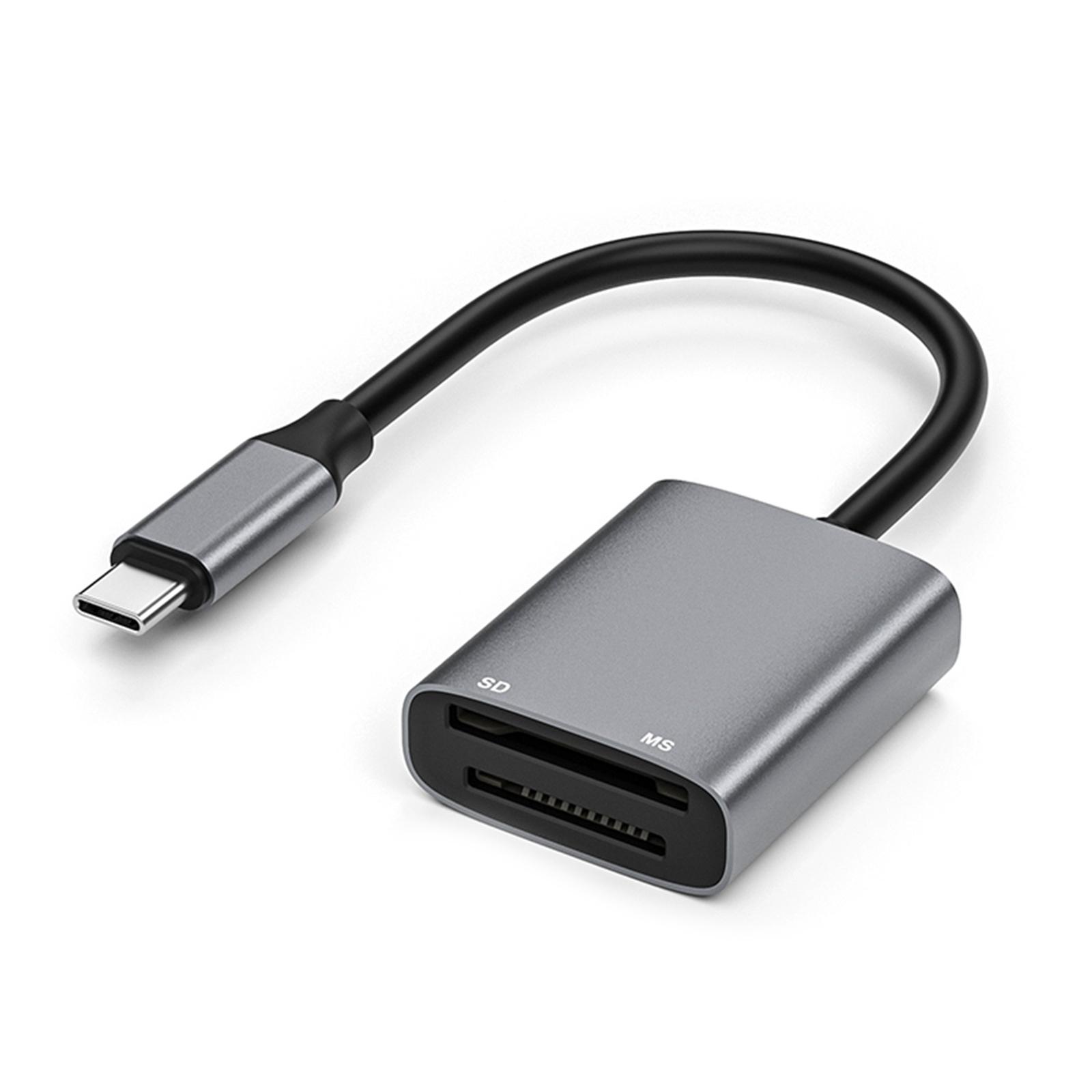 

USB C Card Reader USB C High Speed to SD+MS Memory Card Reader Адаптер для передачи данных Разъем для телефонов/планшетов/компьютеров