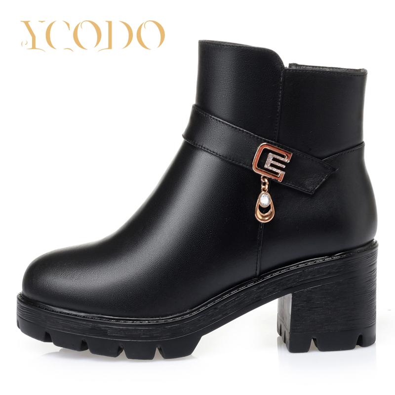 Cizme din piele cu toc înalt de toamnă/iarnă pentru femei, la modă, confortabile, cu fermoar interior, garnituri metalice, cizme din piele de dimensiuni mari