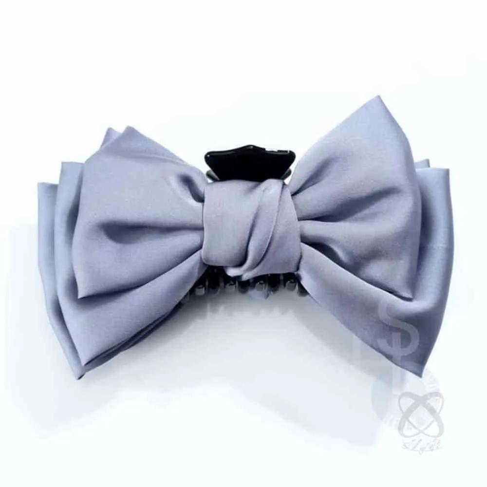 Silk large ribbon claw clip indigo hair clip ribbon claw clip updo claw clip