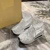 Summer new slope heel casual single shoes mesh breathable cool sheet foot shoes fashionable large size casual mesh single shoes