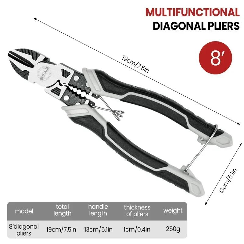

Multifunctional universal diagonal pliers, wire cutters, durable non-slip repair tools for professional electrician