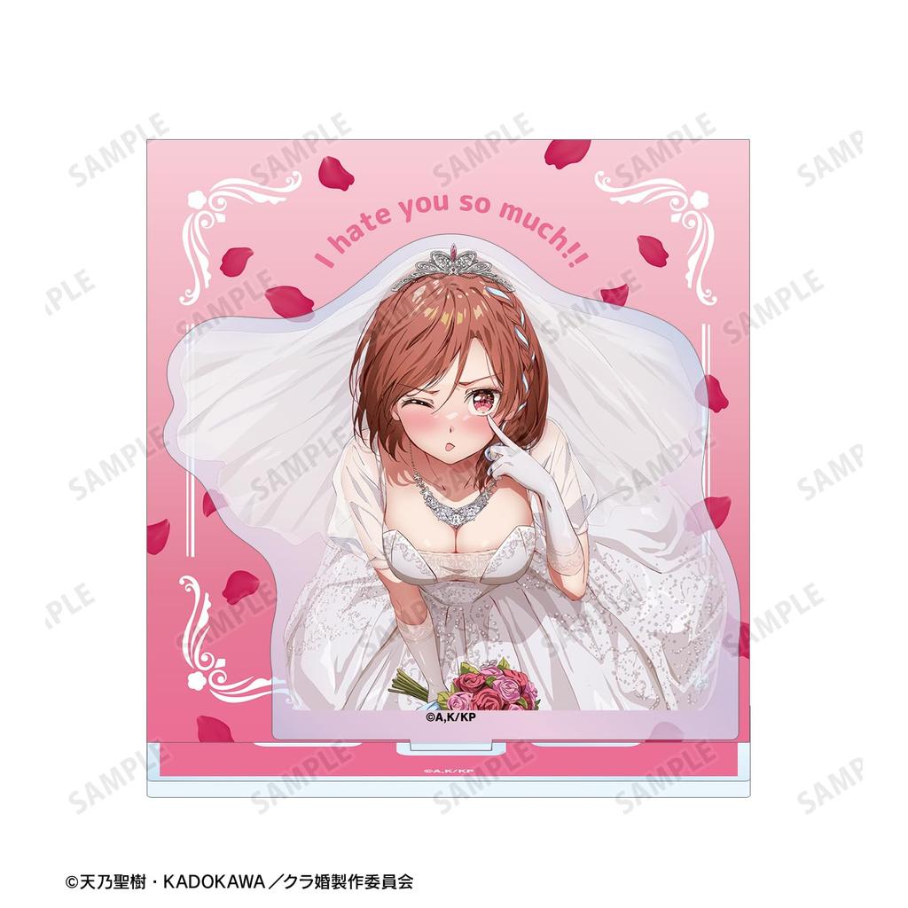 TV Anime Ended Up Marrying the Girl I Hate the Most In My Hojo Saito Sakuramori Akane Acrylic Stand with Illustration Card "I Class." & Double-sided