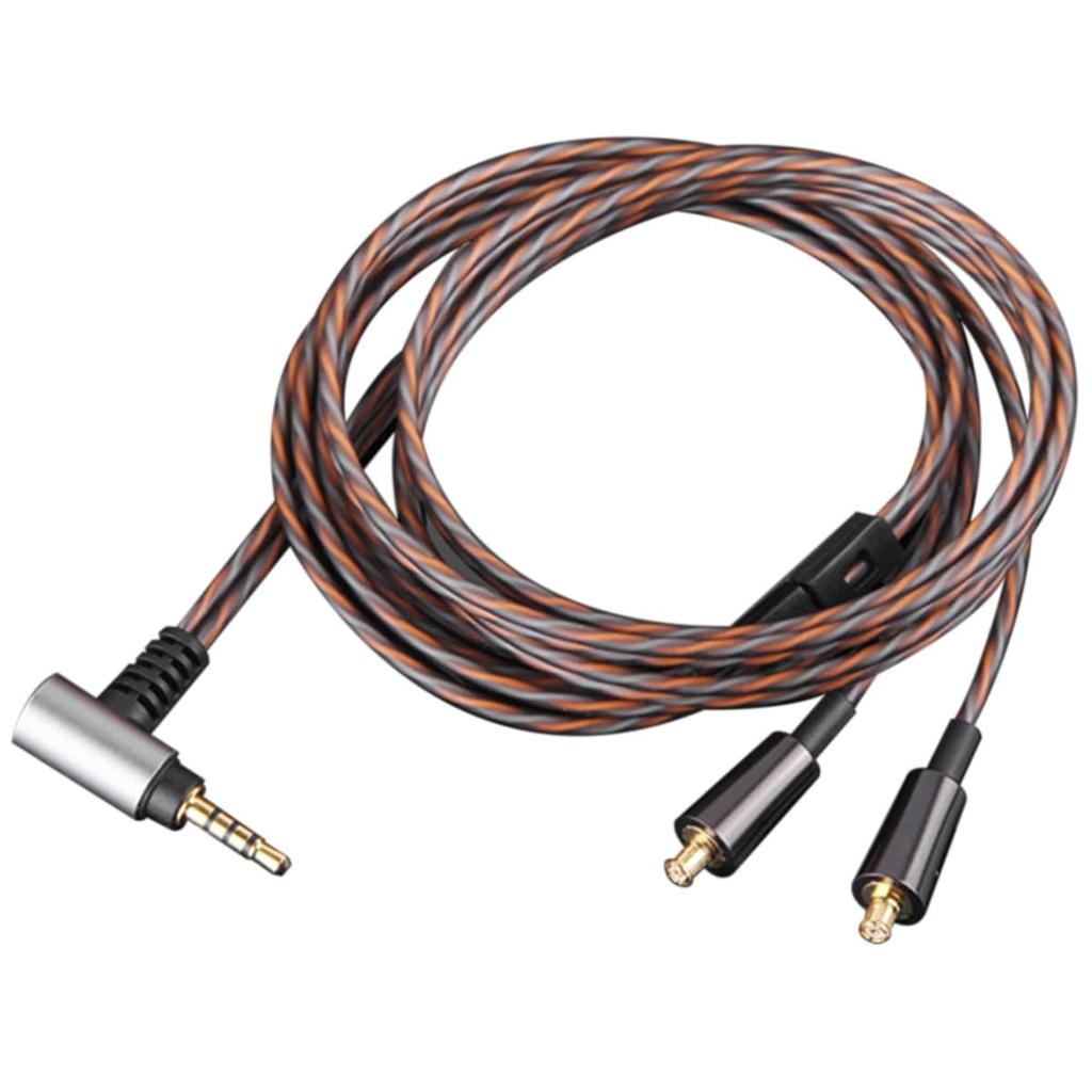 3APLUS CK2000Ti Recable A2DC Earphone Cable for Balanced Connection High Purity OCC Silver Plated 4 Cores Compatible with 120cm Length Brown