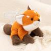 Süßes liegendes rotes Fuchstier Stofftier Weiches flauschiges Fuchs-Plüschtier Beruhigende Puppe Kuscheltier Sofa Bett Heimdekoration