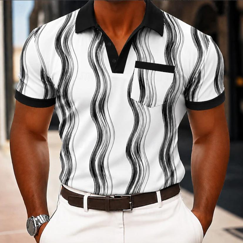 Men's Summer Short-Sleeve Polo Shirt New Summer Men's Top