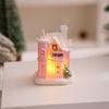 Resin Christmas Glowing Small House Cute Christmas House Ornament  Home Xmas Decor