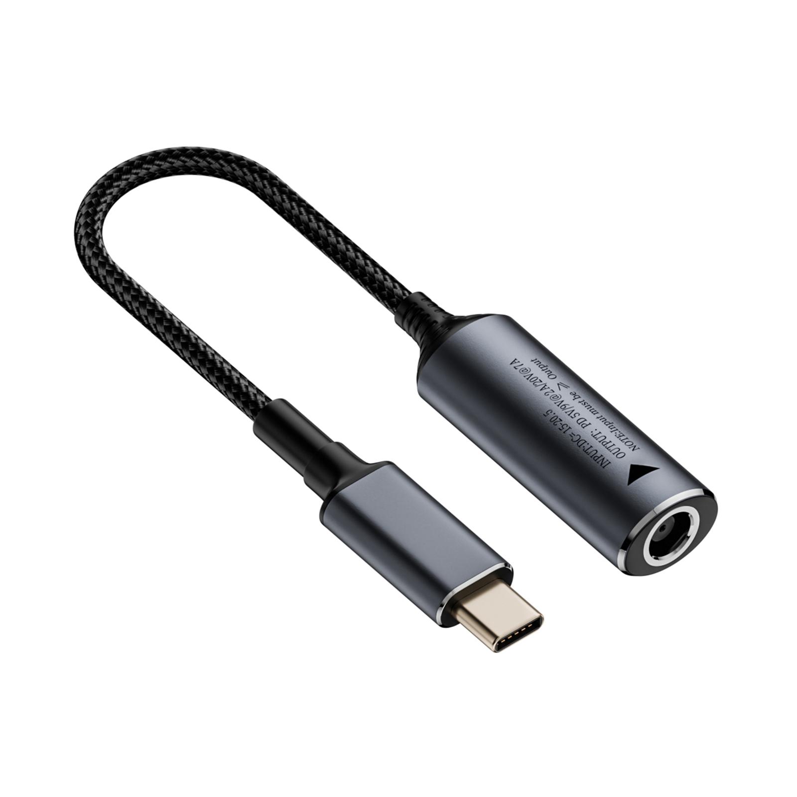 

Кабель-адаптер PD Автоопределение 5 В 9 В 20 В Постоянный ток Круглый разъем/Квадратный порт Вход к Type C Кабель-конвертер Провод 140 Вт Зарядка 7909T