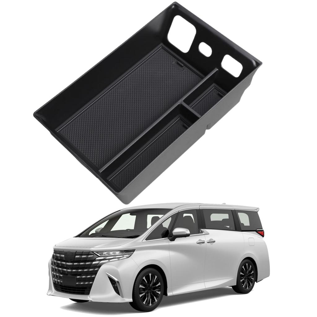 Glealcco Center Console Armrest Storage and Accessories Organizer for the New 40 Custom Interior Parts Box, Built-in Box, Box, Alphard/Vellfire