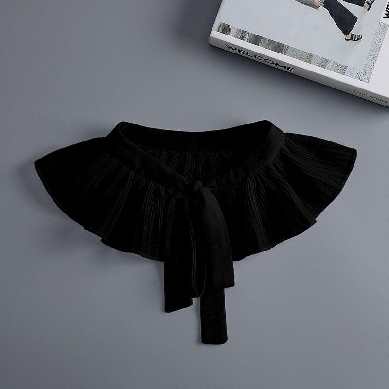 Removable Lace Doll Fake Collar Women Tie Ladies White Shawl Wrap Detachable Embroidered Lapel False Collar Clothes Accessory