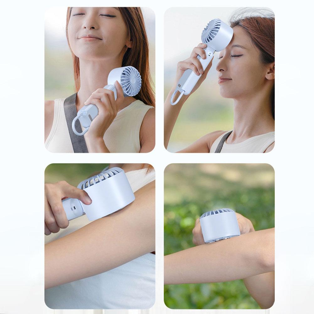 Foldable Mini Turbos Fan For Travel Digital Display Usb Charging Small Electric Fan For Home