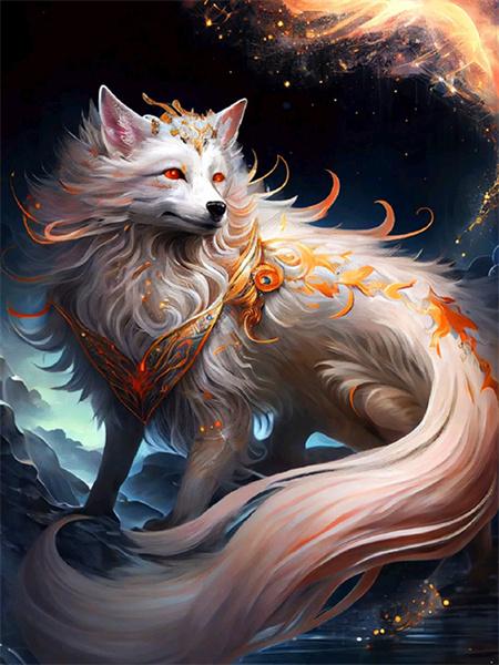 5D Diamond Painting New Arrivals Fox Mosaic Embroidery Animal Fantasy Full Square Round Home Decor