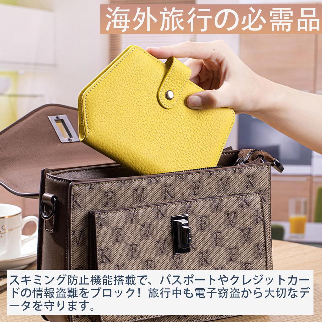 Genuine Leather Passport Holds 2 Bifold Passport Wallet with Coin Lightweight and Includes Passport and Pen Card 5 Multifunctional Storage Perfect for