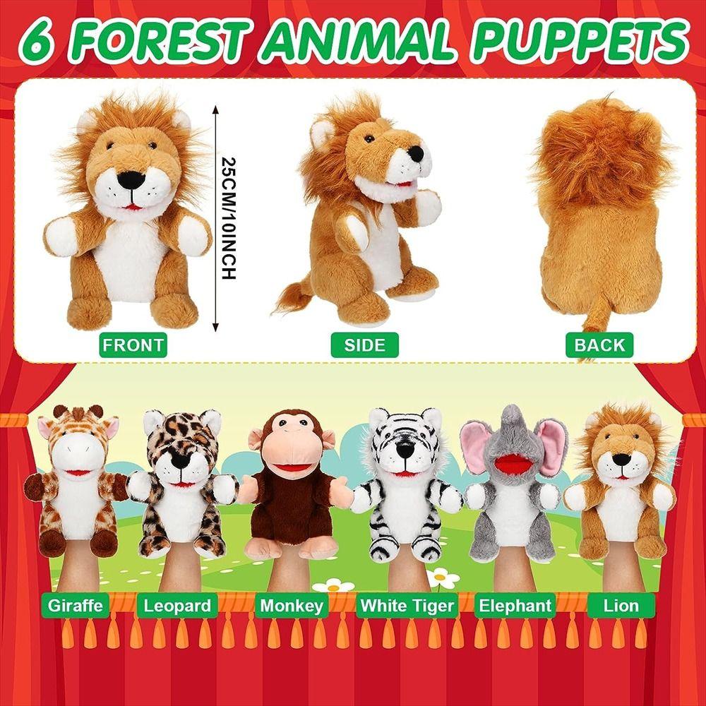 Jungle Animal Animal Hand Puppets Movable Mouth Plush Hand Doll Birthday Gift   Preschool