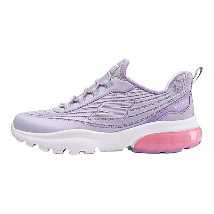 Skechers Girls Fashion Versatile Non-Slip Durable Low-Top Casual Shoes Kids sneaker Lavender 303944L-LAV 28.5