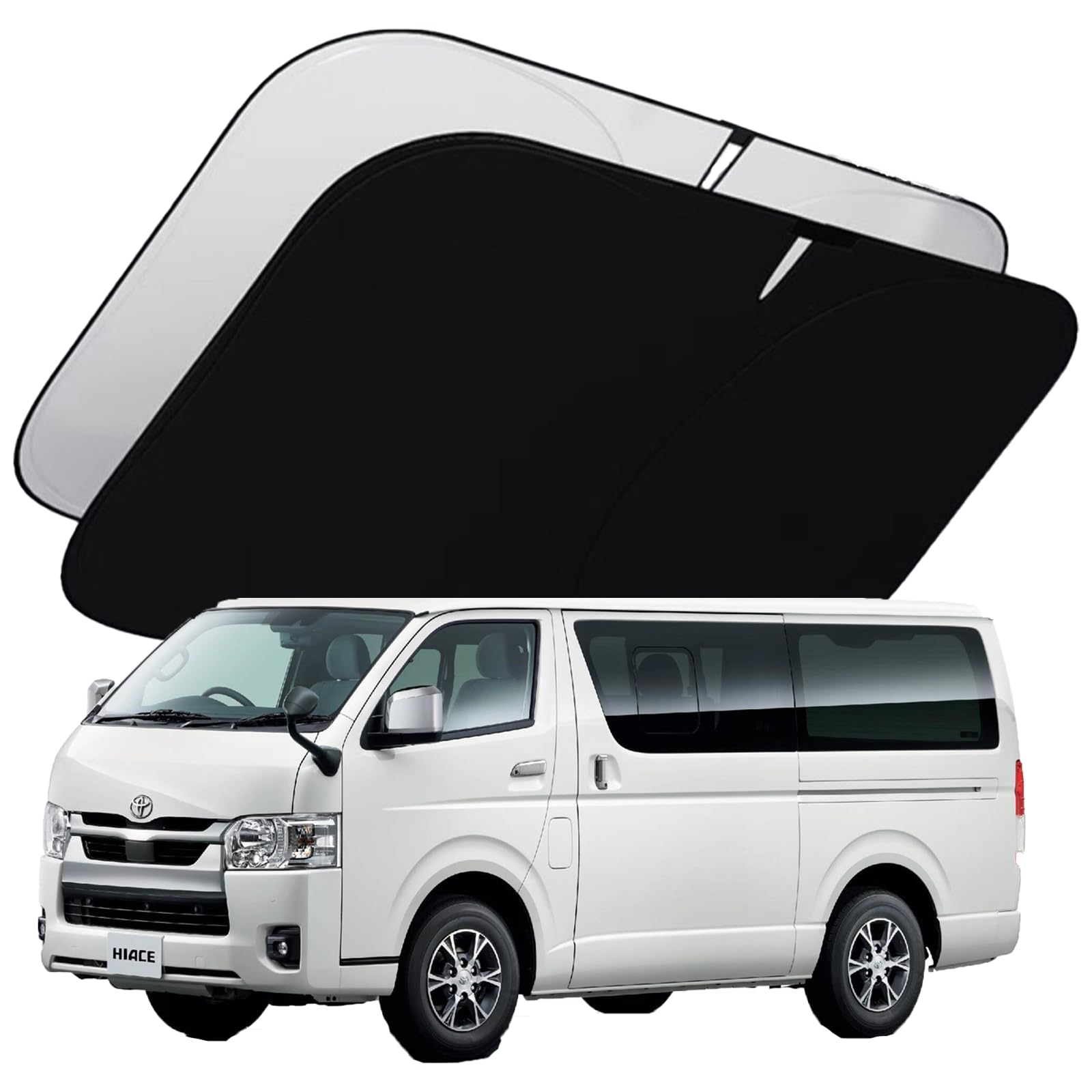 

Новая модель Hiace wincar Toyota Hiace 200 Series Широкий кузов Лобовое стекло Hiace Солнцезащитный козырек с сумкой для хранения Солнцезащитный козырек Затемнение Изоляция Hiace 200 Series