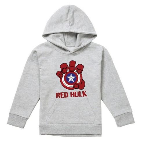 Captain America Childrens/Kids Red Hulk Shield Heather Pull Over Hoodie