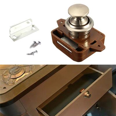 Riegelknopf Druckknopfverschluss Schrank Schrank Wohnmobil ABS & Zink Riegel Nützlich