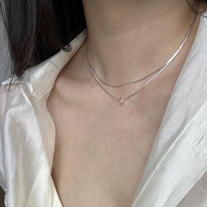 Minimalist Double-Layer Snake Chain Necklace for Women - Elegant & Versatile Choker