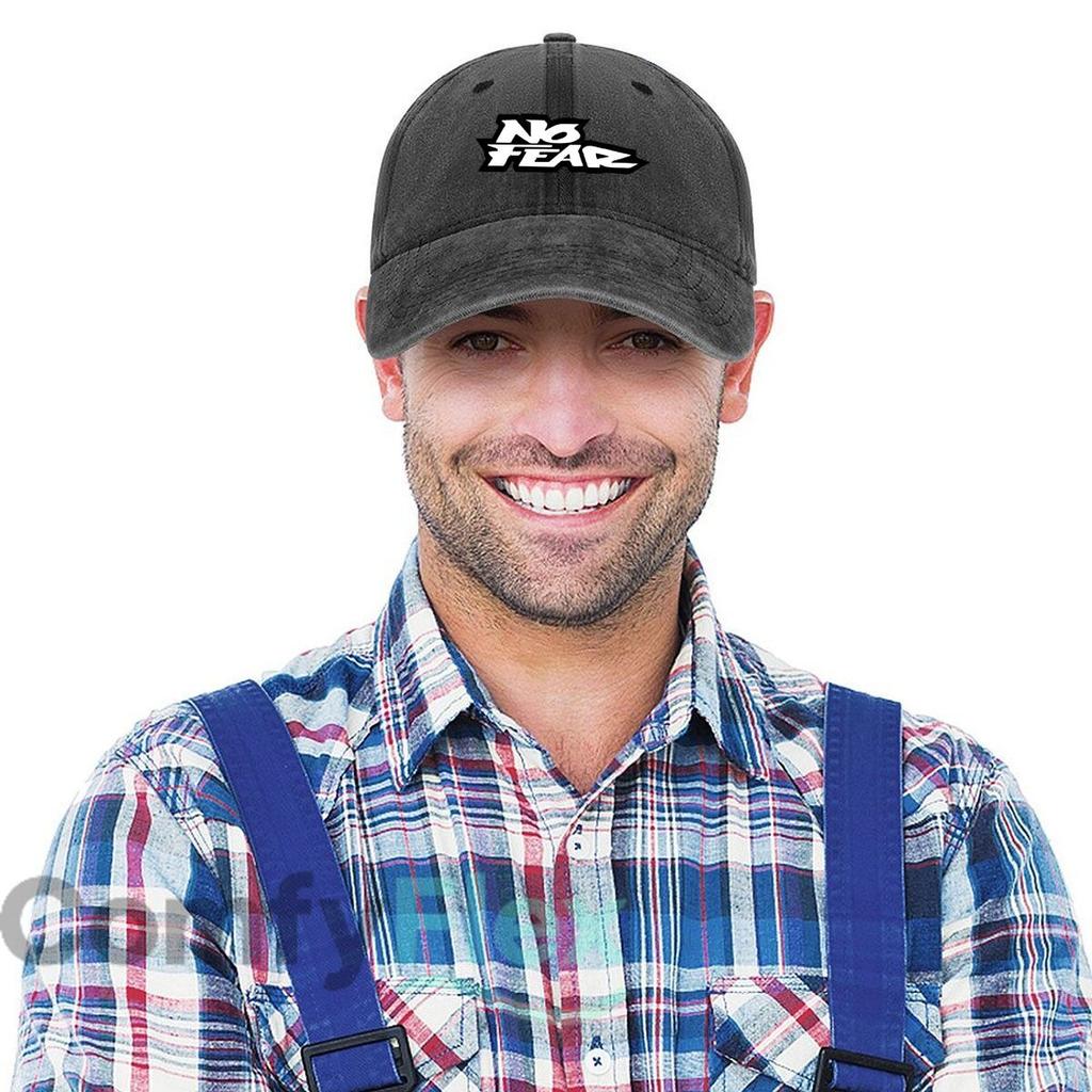 No Fear Bold Text Fashion Washed Baseball Cap Outdoor For Womens Unisex FeUnisex Beach Dad Hat Hip Hop