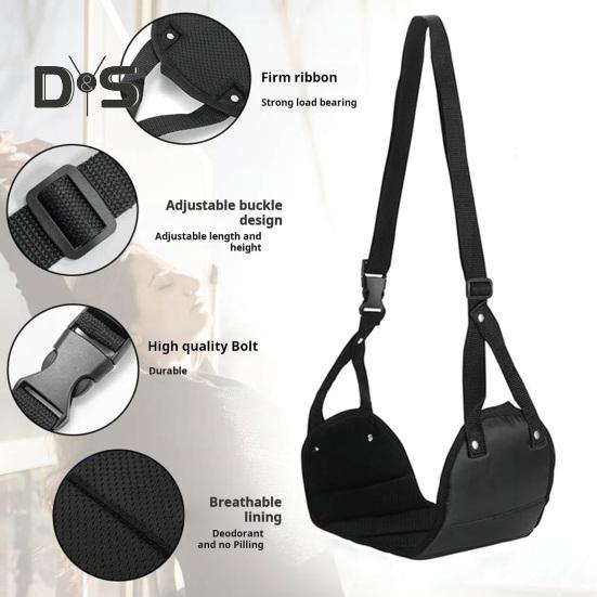 Fußhängematte für Flugzeuge, Länge verstellbar, breite Plattformbasis, Fußstütze, tragbare Hängematte zum Entspannen unter dem Schreibtisch für die Füße im Büro, Reiseutensilien