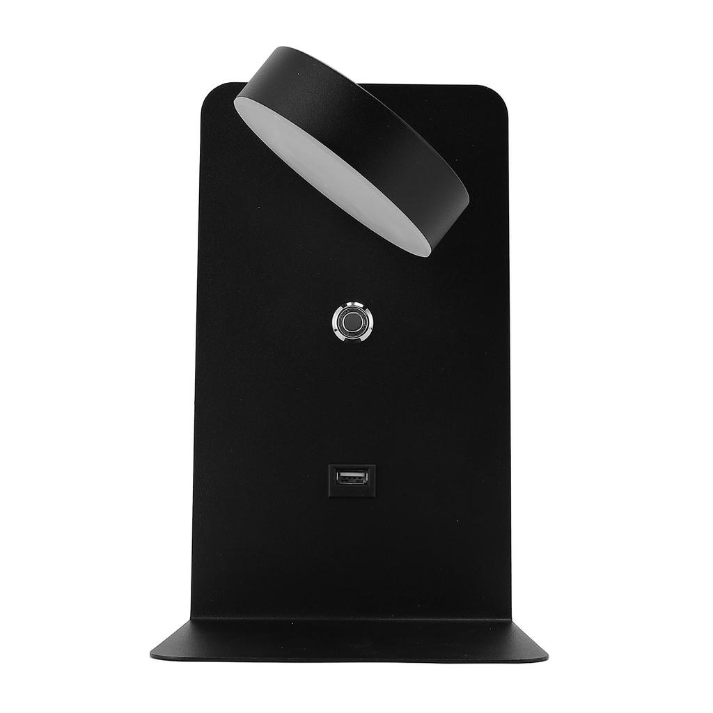 LED Plug In Wall Light with Switch and USB Charging Port Modern Rotatable Reading Lamp for Dormitory