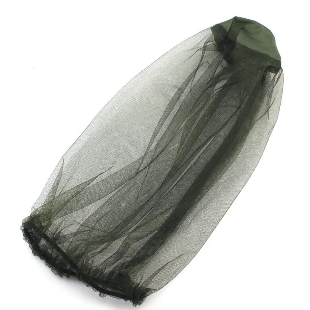 Outdoor Mosquito Head Net Hat Extra Large Fine Mesh Bug Proof Face Cover Camping Hiking Fishing Lightweight Reusable Protection