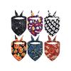 Dog Drool Bib Halloween Ghost Festival Bib Pumpkin Spider Cat Dog Universal Pet Funny Small Medium Large Dog Triangle Scarf