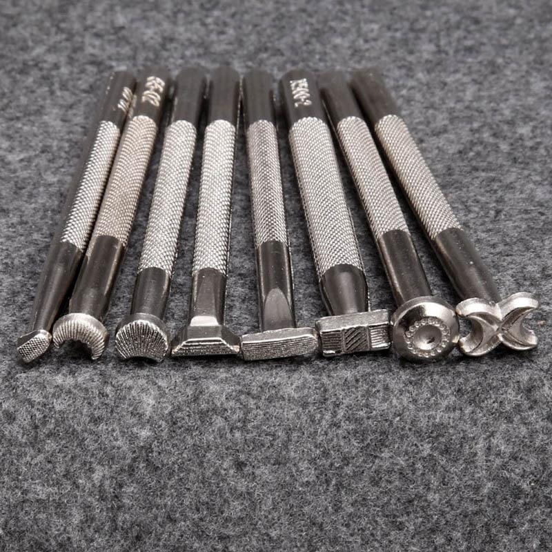 Leather Carving Printing Manual DIY Leather Alloy Printing Tools Special Printing Tools for Carving and Knocking Flowers K536