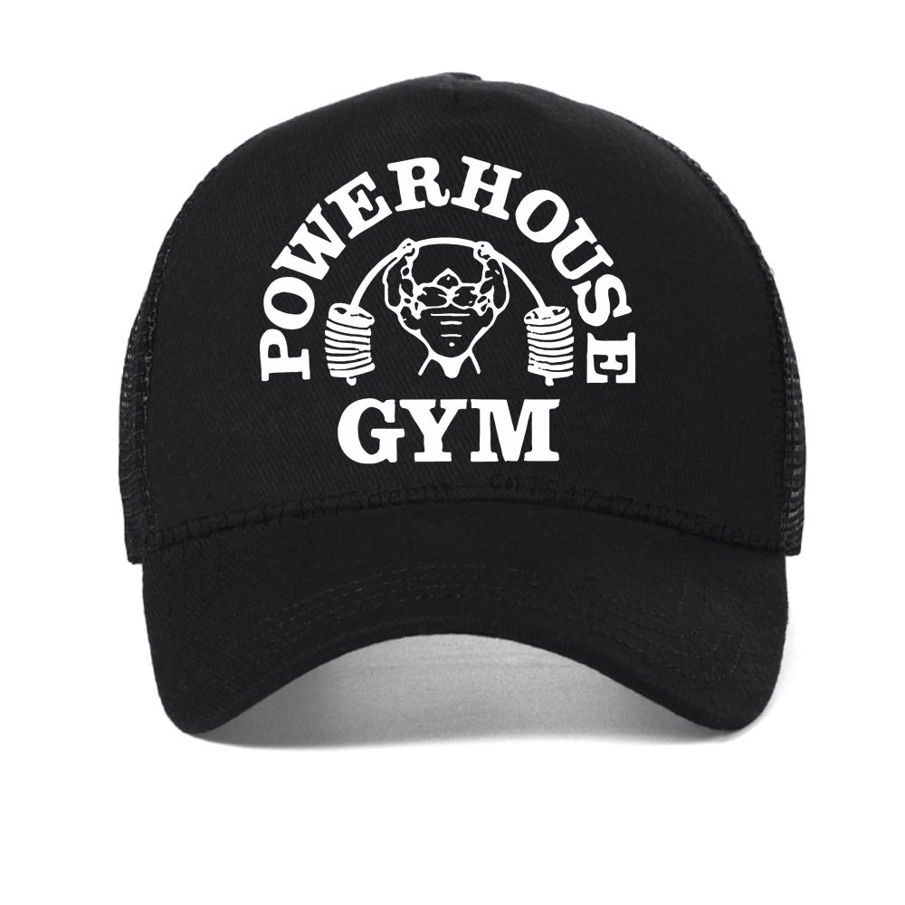 Powerhouse Gym Grafik-Baseballkappe Unisex Damen Sommer Harajuku Freizeitkappen Fitness Vintage Sportmütze Atmungsaktive Netz-Sonnenhüte