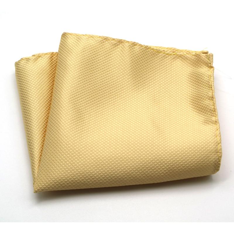 Luxury Men's Handkerchief Plaid Solid Color Hankies Polyester Hanky Business Pocket Square Chest Towel 21*21CM