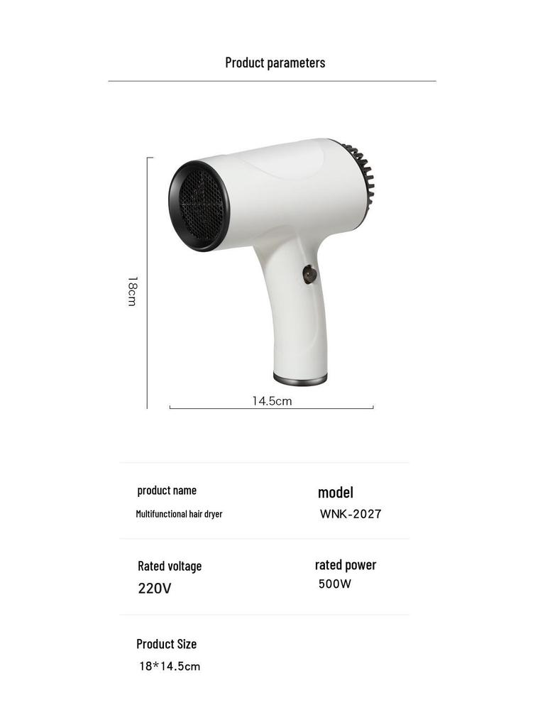 Portable Wireless Quick-Dry Hair Dryer: Hot & Cold, Compact for Home or Dorm Use