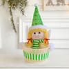 Christmas Holiday Elf Doll Candy Basket Decoration Handcrafted Fabric Ornament For Festives Home Party Table Decors