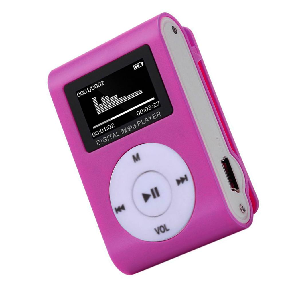 Mini MP3 Player Portable Metal Clip Music Supporting 3.5mm Interface Micro Stereo Fashion Display Relaxing