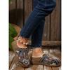 Plus-size Warm Cotton Shoes 2025 Winter New Fleece Color-blocking Ethnic Style Home Women's Shoes