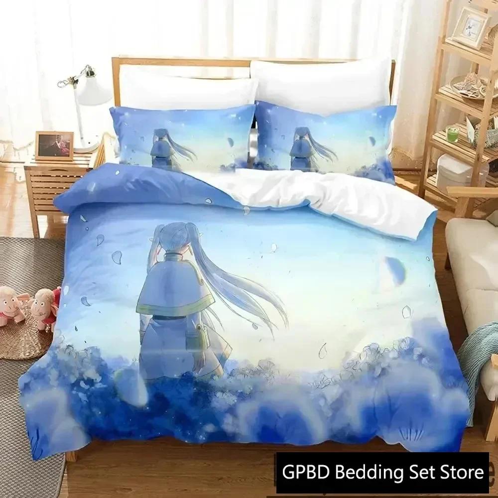 Luxuriös Neu 3D-Druck Anime Frieren Bequeme Bettdecke Bettbezug Kissenbezug Bettwäscheset Kinderzimmer Dekoration Heimtextil