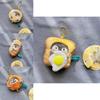 Cartoon Penguin Plush Keychain With Pp Cotton Filling For School Bag Accessory