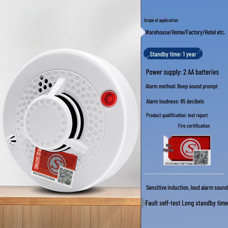 3C Certified Standalone Smoke & Fire Detection Alarm for Commercial and Household Use