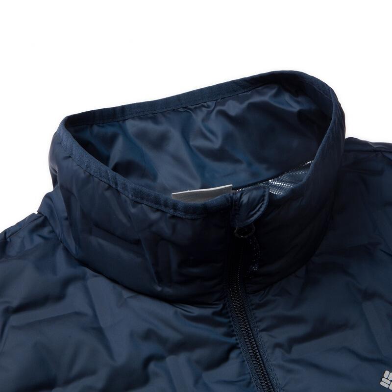 Columbia Hiking Solid Color Stand Collar Zipper Sleeveless Down Vest Men vests Navy-Blue WE4253-464