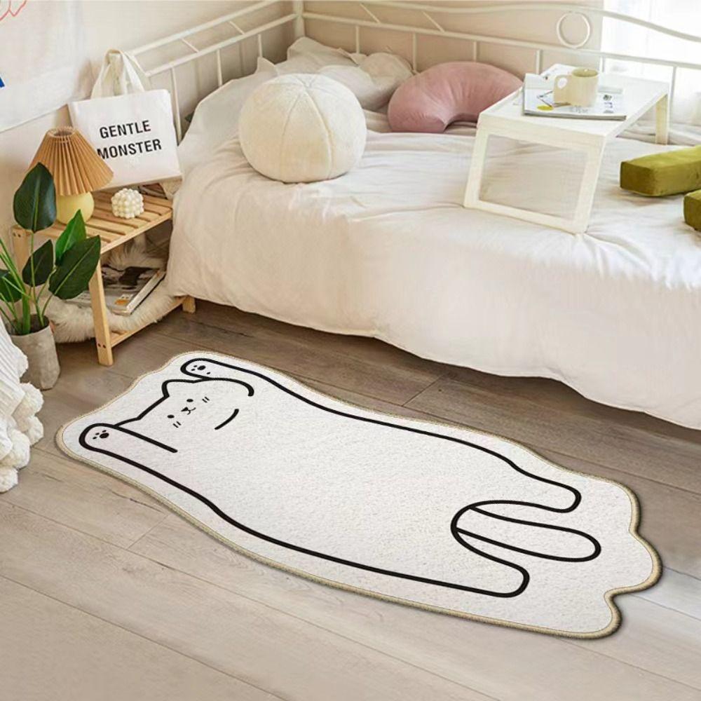 Irregular Cartoon Animal Carpet Thickened Bedside Rug New Cat Floor Mat  Coffee Table