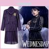 Character Costume For Halloween With Wednesday Addams Style And Street Fashion Elements